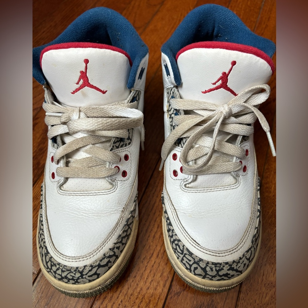 Air Jordan 3 Retro OG True Blue 2016 size 6Y Womens 7/ 7.5 Leather sneakers nike